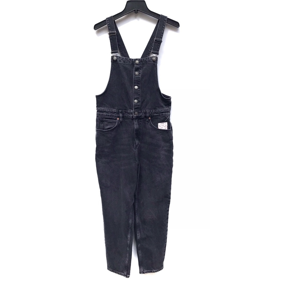 Free People Shelby Distressed Denim Overalls NEW - Picture 4 of 9